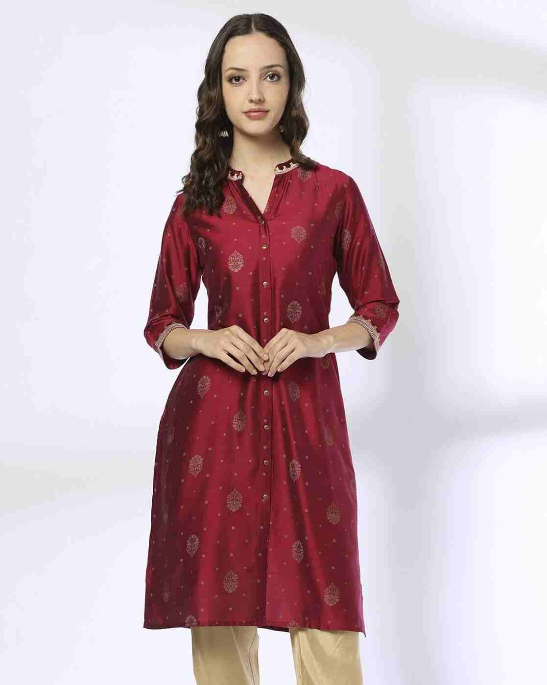 SIYAHI | Women Floral Print Straight Kurta|0