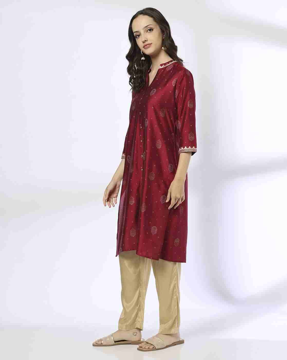 SIYAHI | Women Floral Print Straight Kurta|1