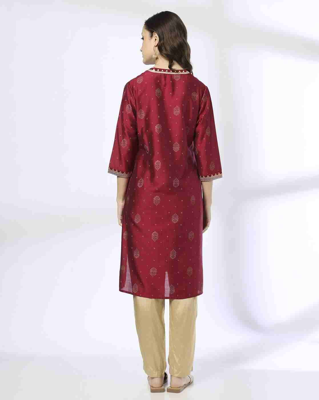 SIYAHI | Women Floral Print Straight Kurta|2