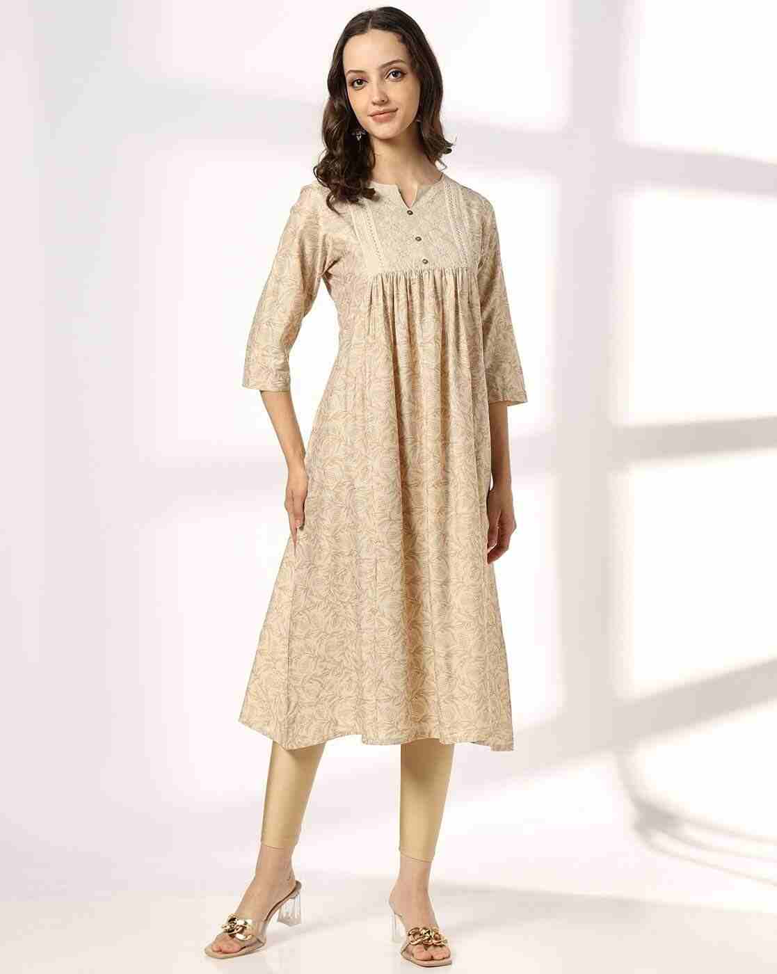 SIYAHI | Women Floral Print Flared Kurta with Insert Pocket|2
