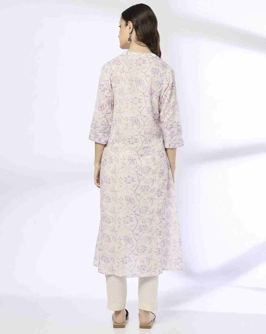 SIYAHI | Women Floral Print A-Line Kurta|2