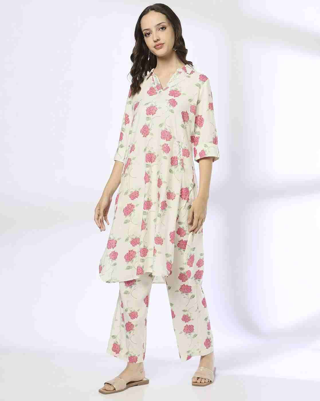SIYAHI | Women Floral Print Kurta & Pants Set|0