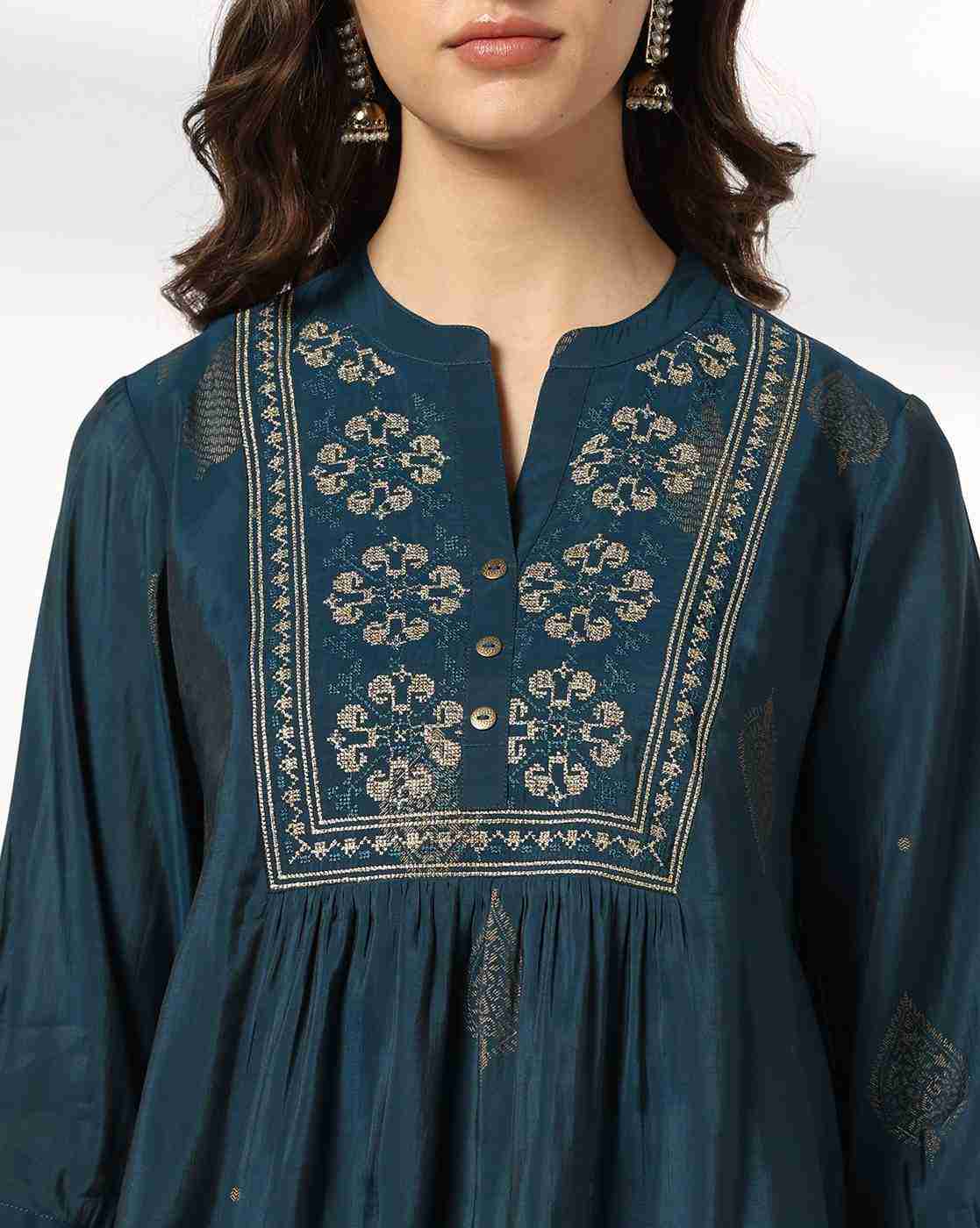 SIYAHI | Women Embroidered Relaxed Fit Tunic|3