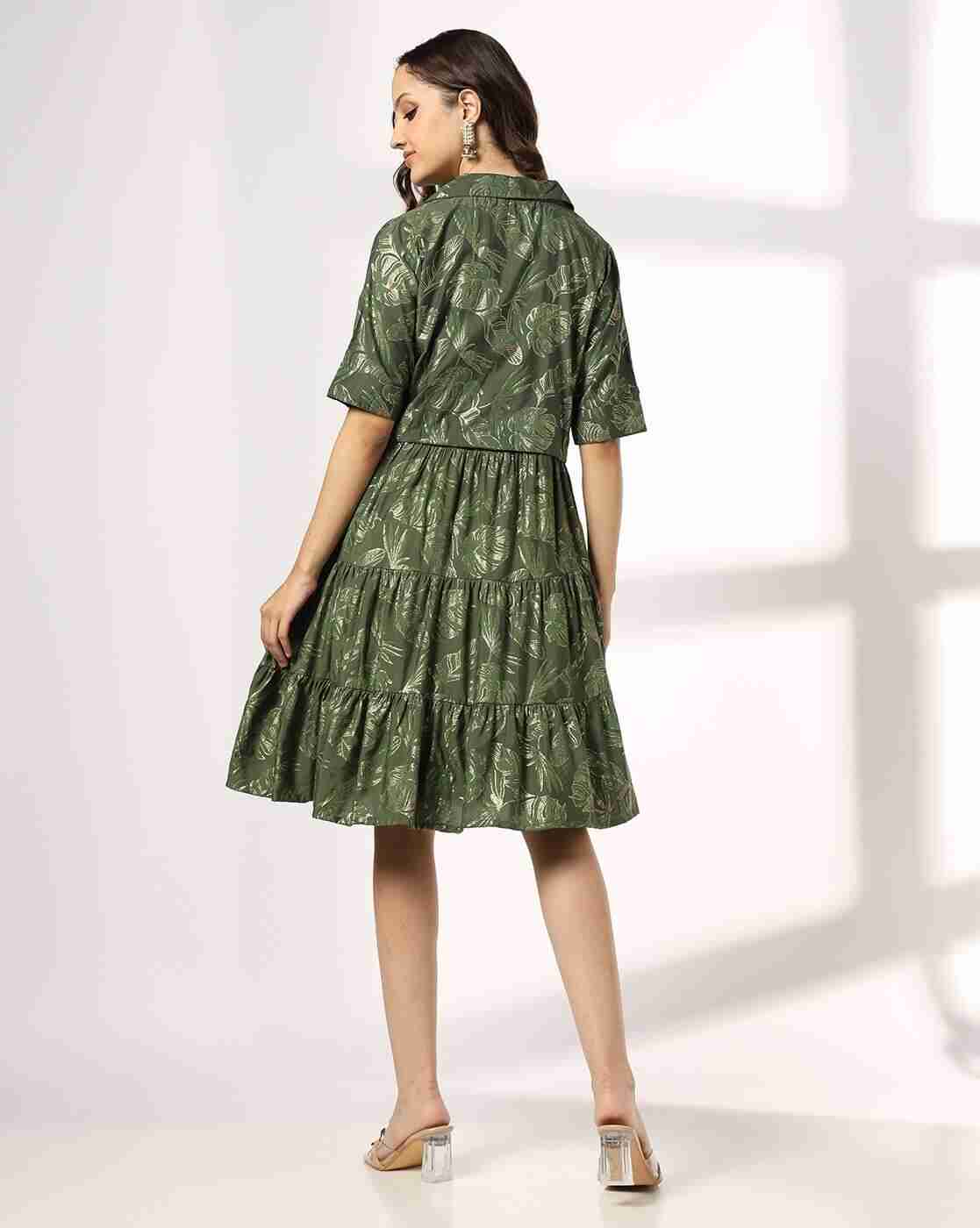 SIYAHI | Women Floral Print Tiered Dress with Jacket|2