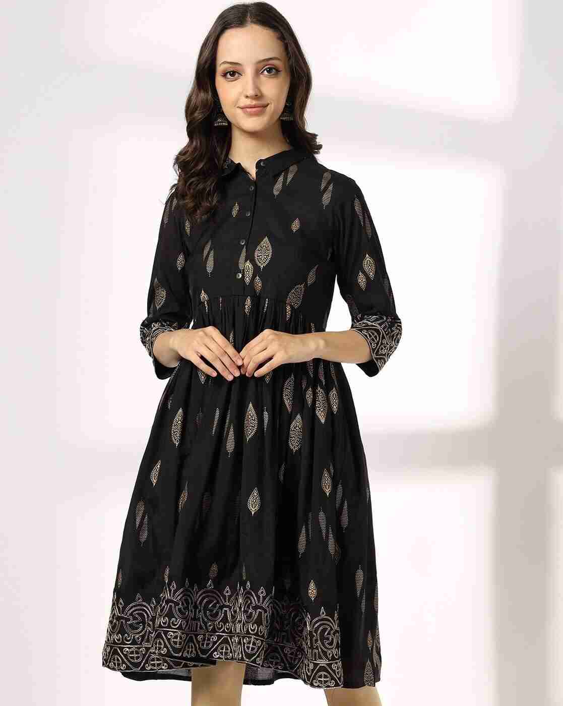 SIYAHI | Women Printed A-Line Dress with Insert Pocket|3