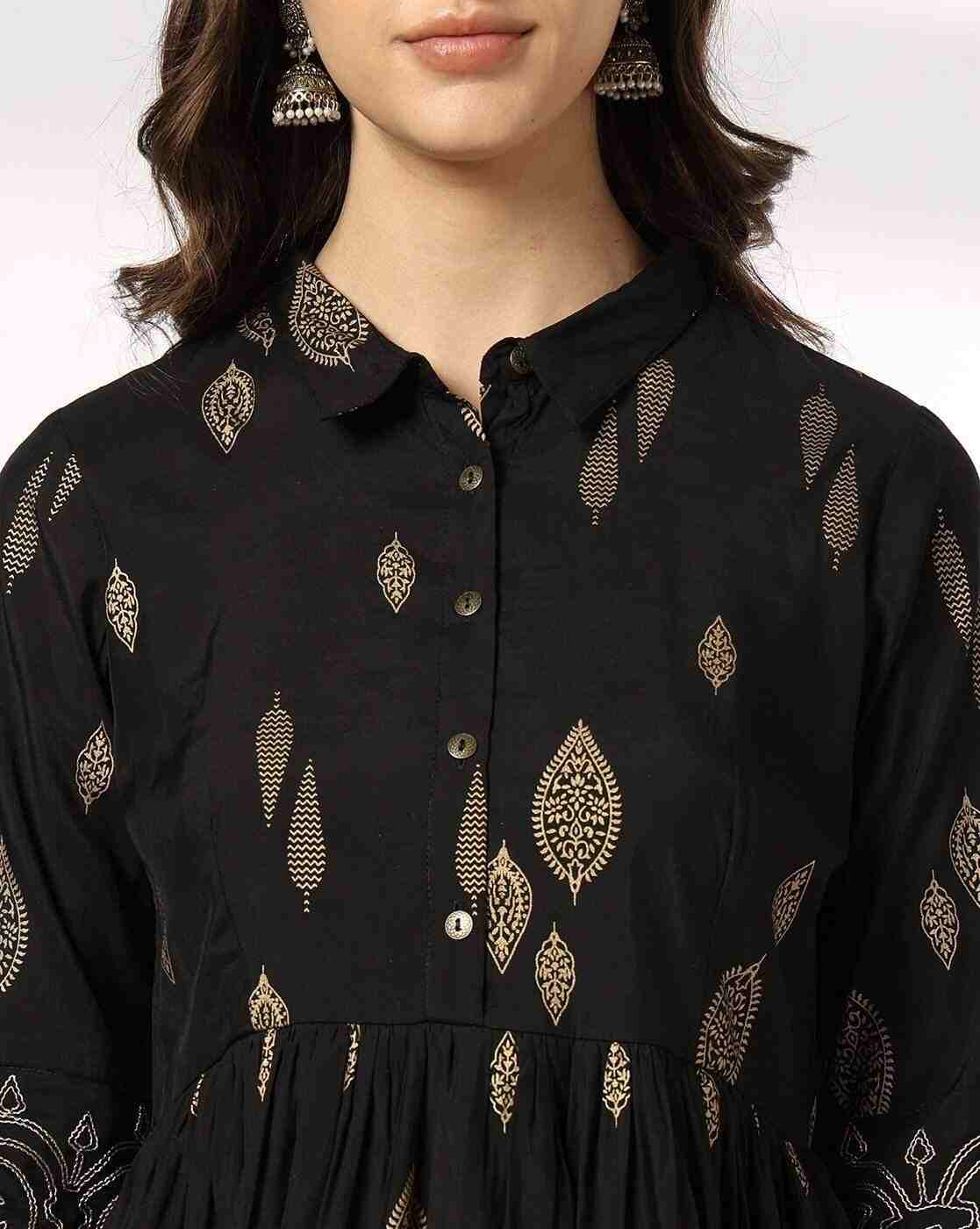 SIYAHI | Women Printed A-Line Dress with Insert Pocket|4