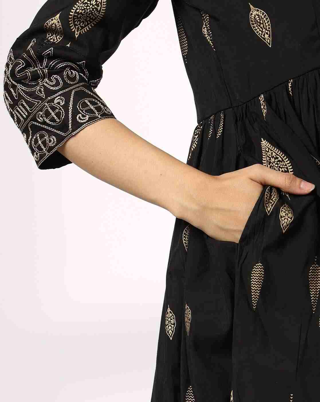 SIYAHI | Women Printed A-Line Dress with Insert Pocket|5