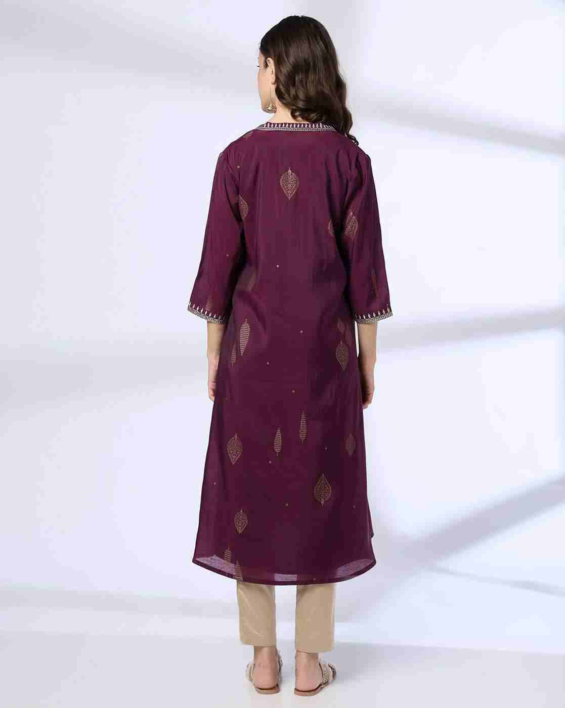 SIYAHI | Women Printed Layered A-Line Kurta|2