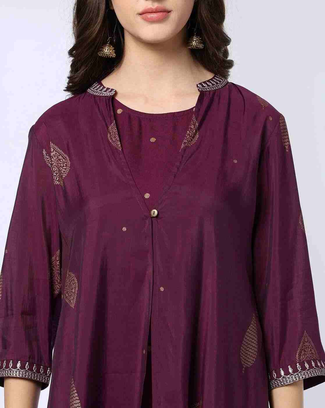 SIYAHI | Women Printed Layered A-Line Kurta|4