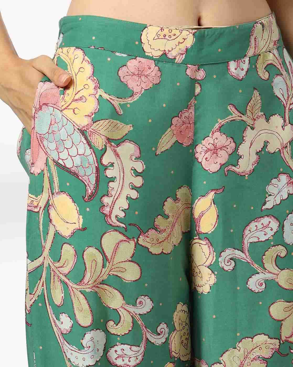 SIYAHI | Women Floral Print Straight Kurta with Pants|5