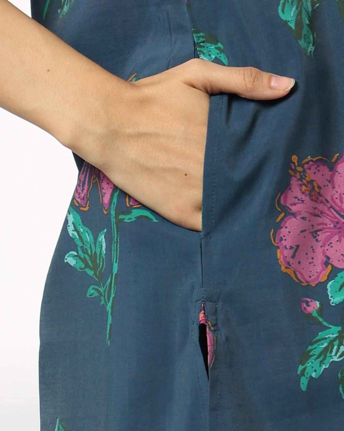 SIYAHI | Women Floral Print Straight Kurta with Palazzos|4