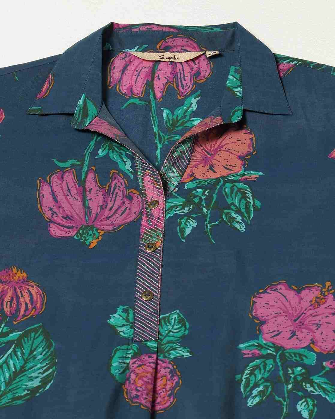 SIYAHI | Women Floral Print Straight Kurta with Palazzos|6