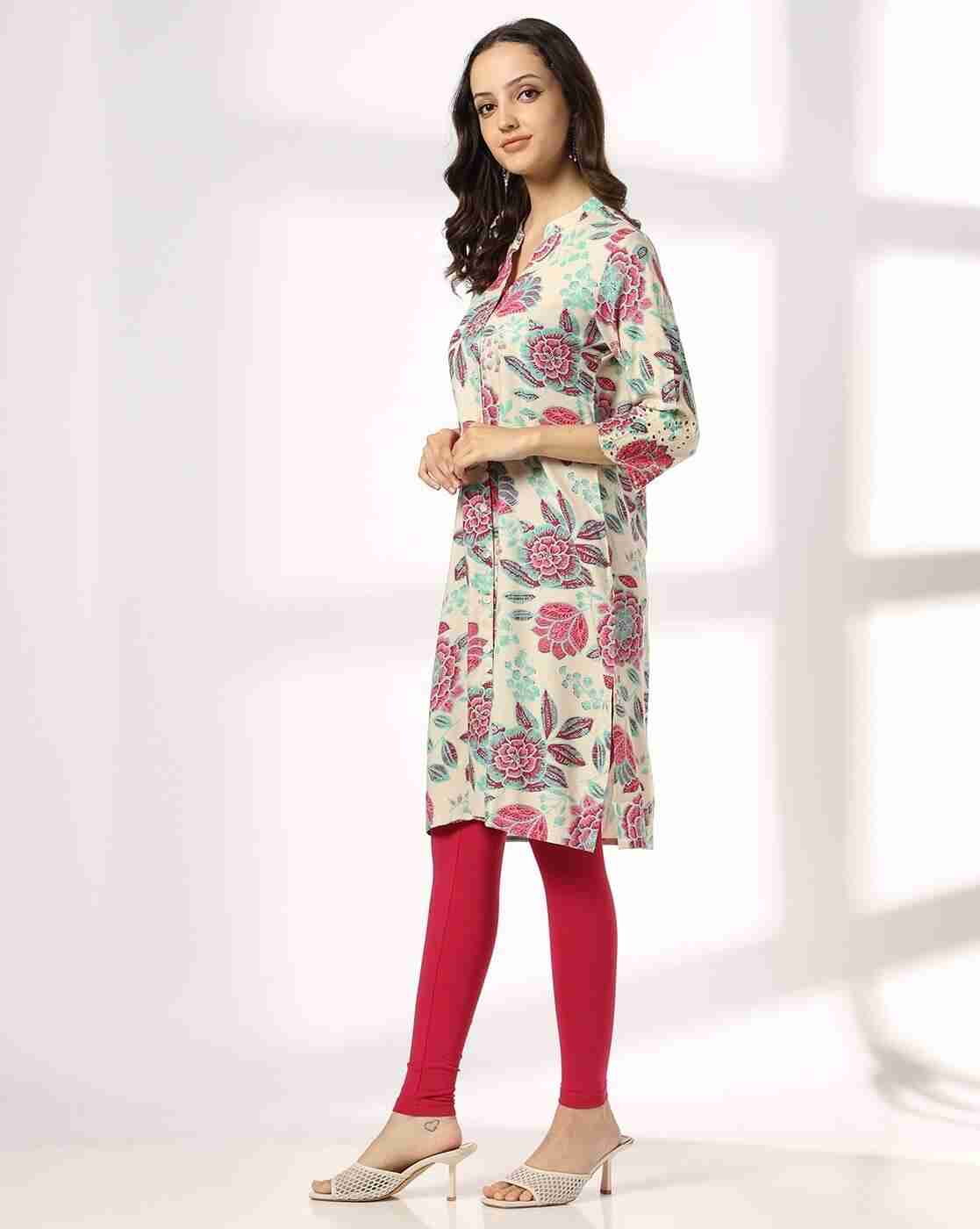 SIYAHI | Women Floral Print Straight Kurta|1