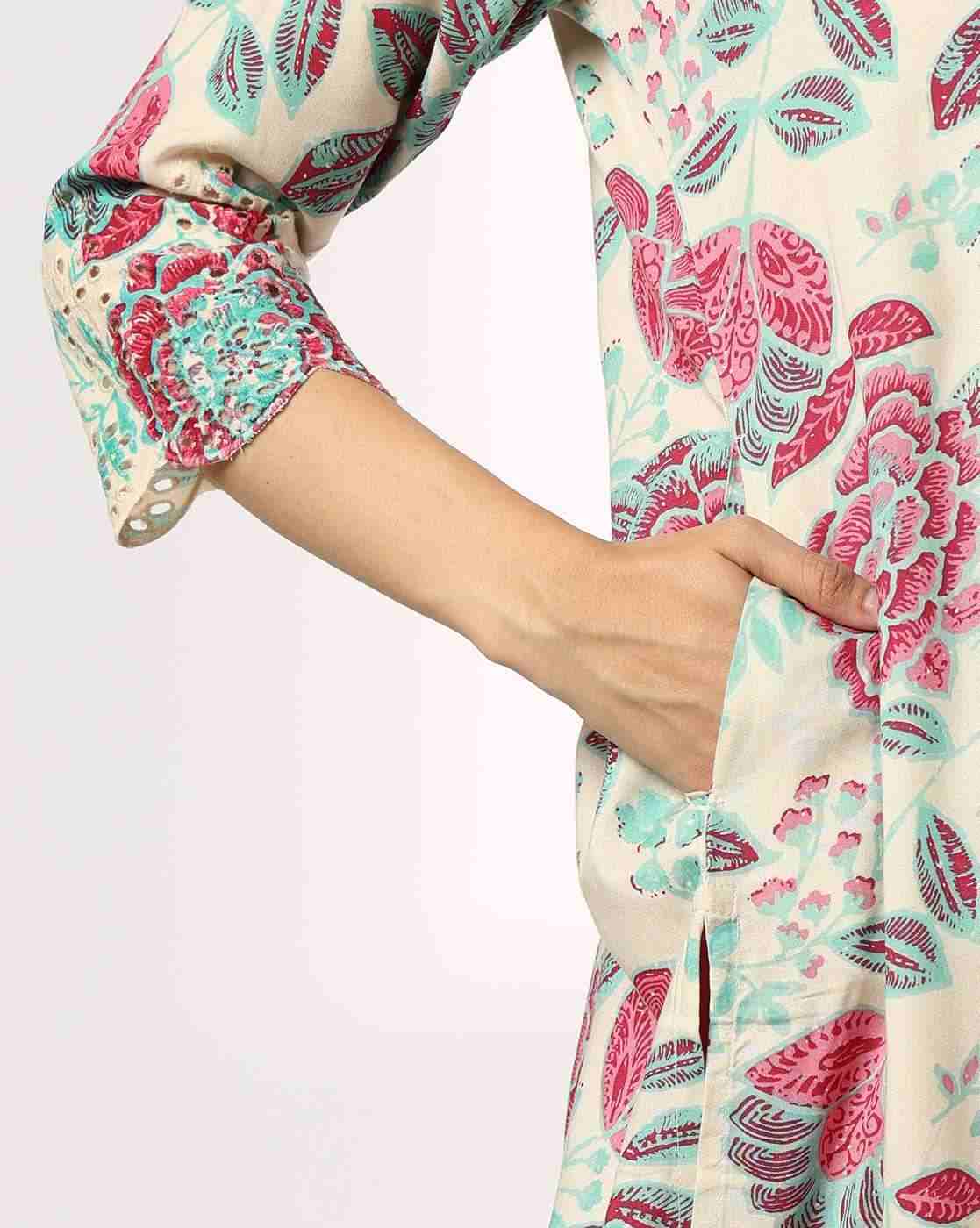 SIYAHI | Women Floral Print Straight Kurta|5