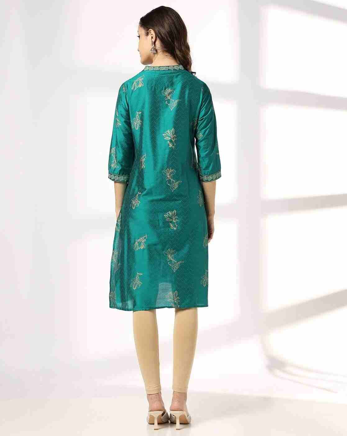 SIYAHI | Women Embroidered Straight Kurta with Insert Pocket|2
