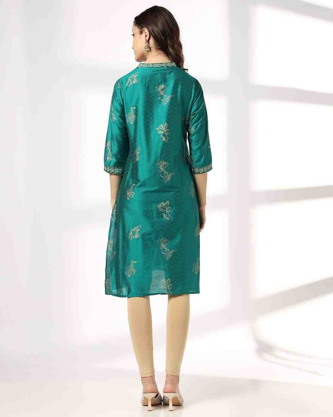 SIYAHI | Women Embroidered Straight Kurta with Insert Pocket|2