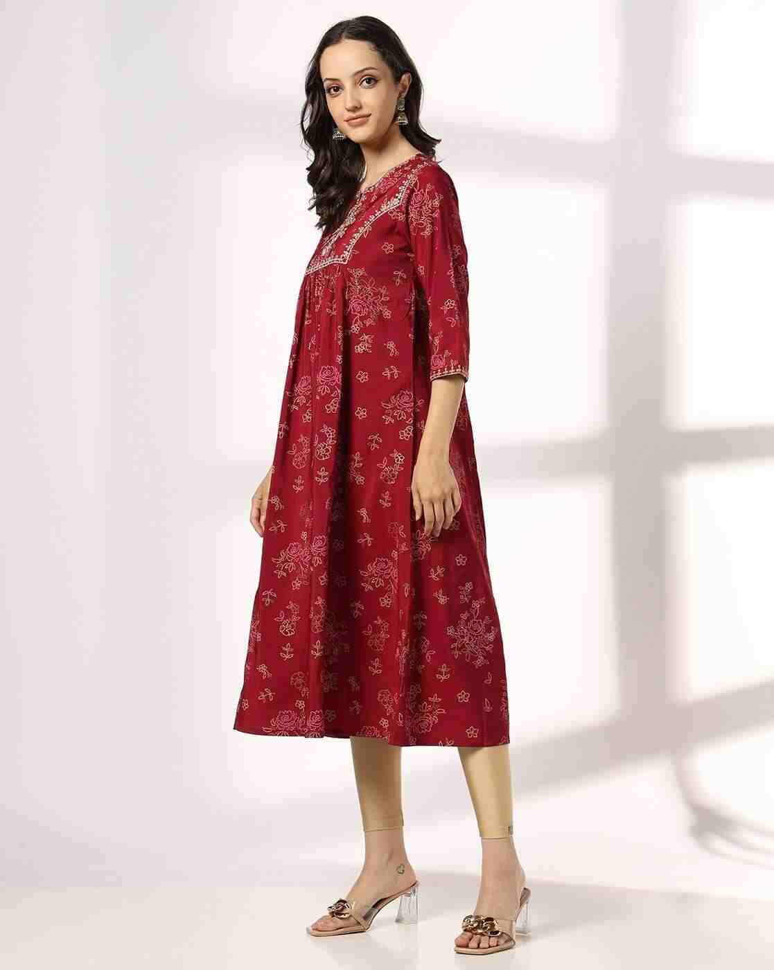 SIYAHI | Women Printed Flared Kurta with Insert Pocket|1