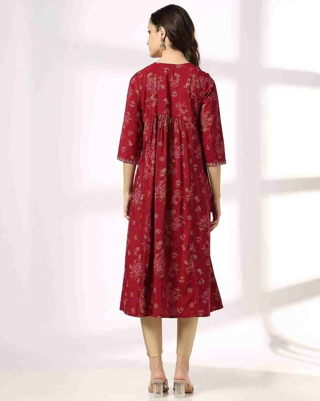 SIYAHI | Women Printed Flared Kurta with Insert Pocket|2