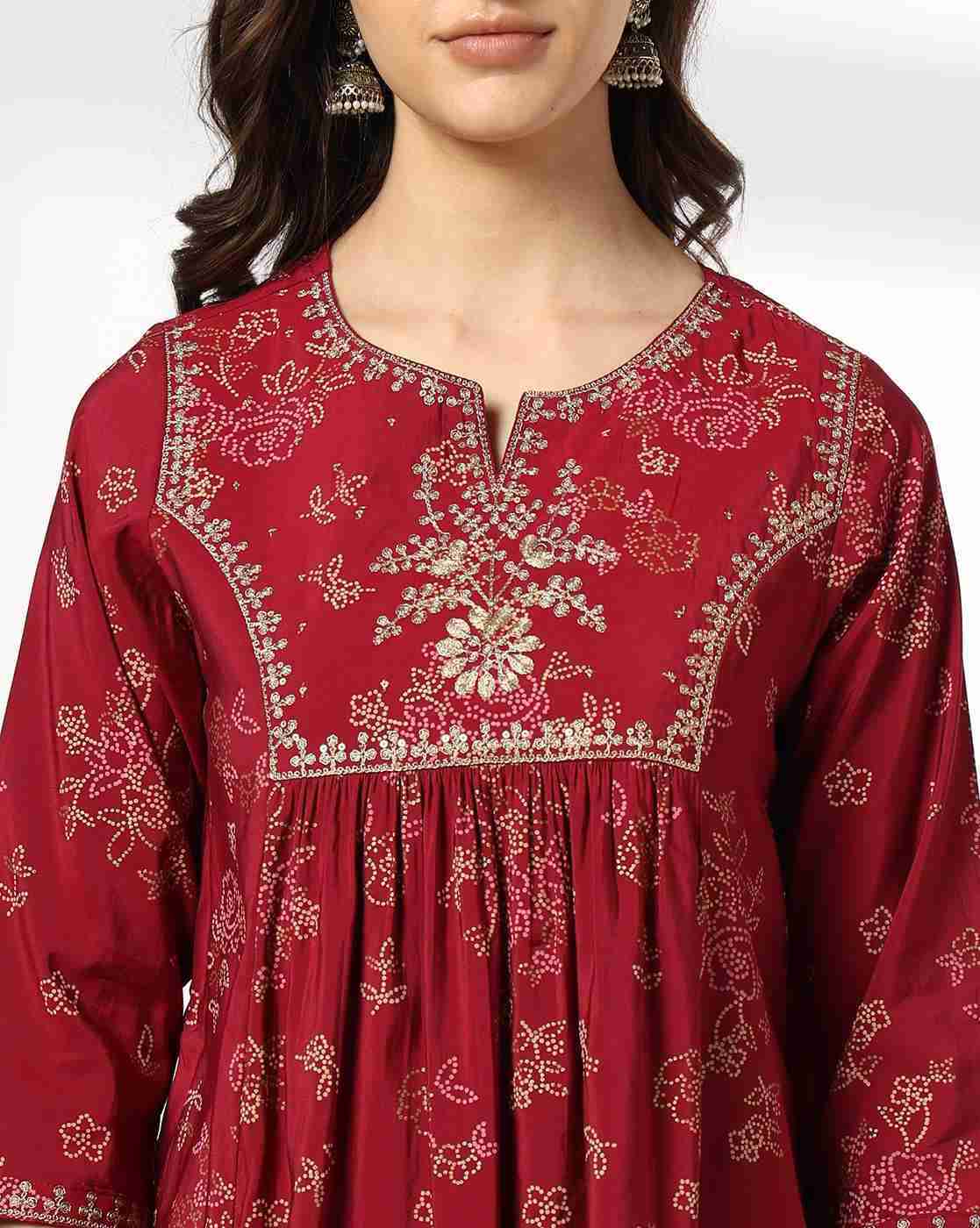SIYAHI | Women Printed Flared Kurta with Insert Pocket|4