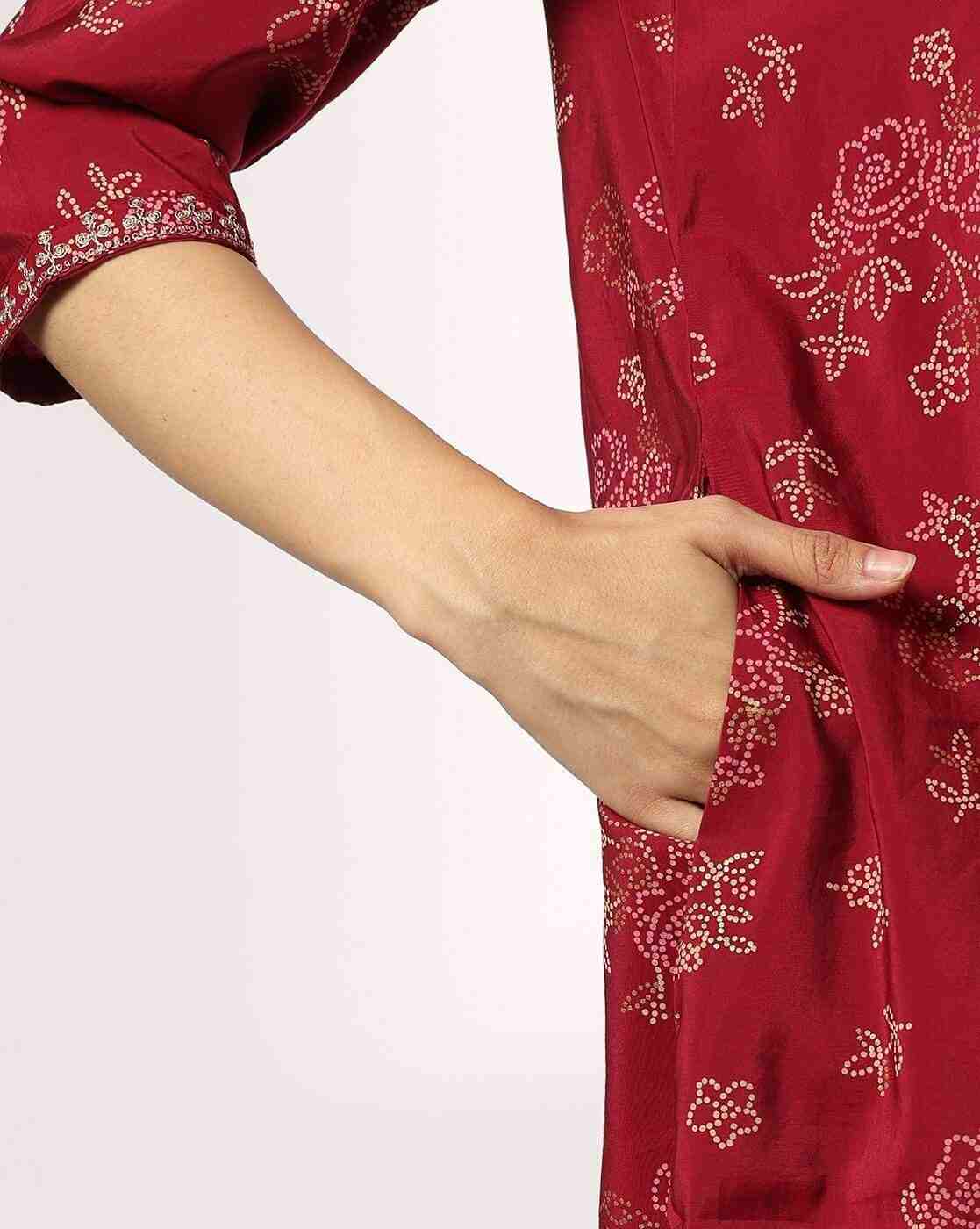 SIYAHI | Women Printed Flared Kurta with Insert Pocket|5