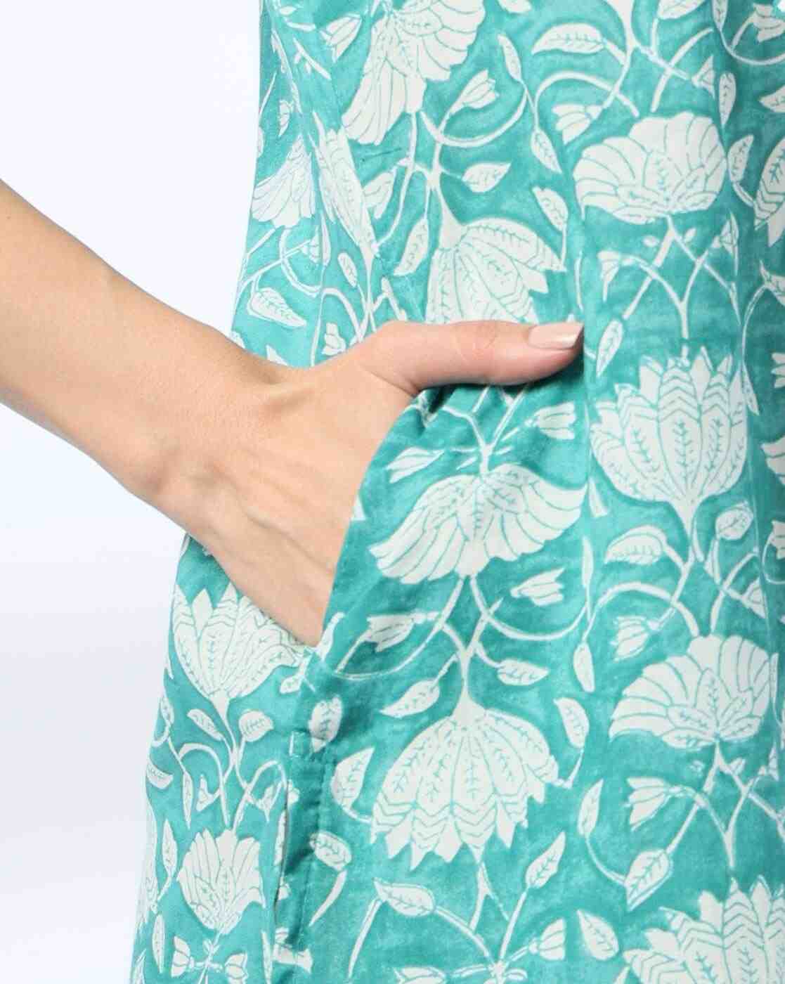 SIYAHI | Men Floral Print Straight Kurta|4