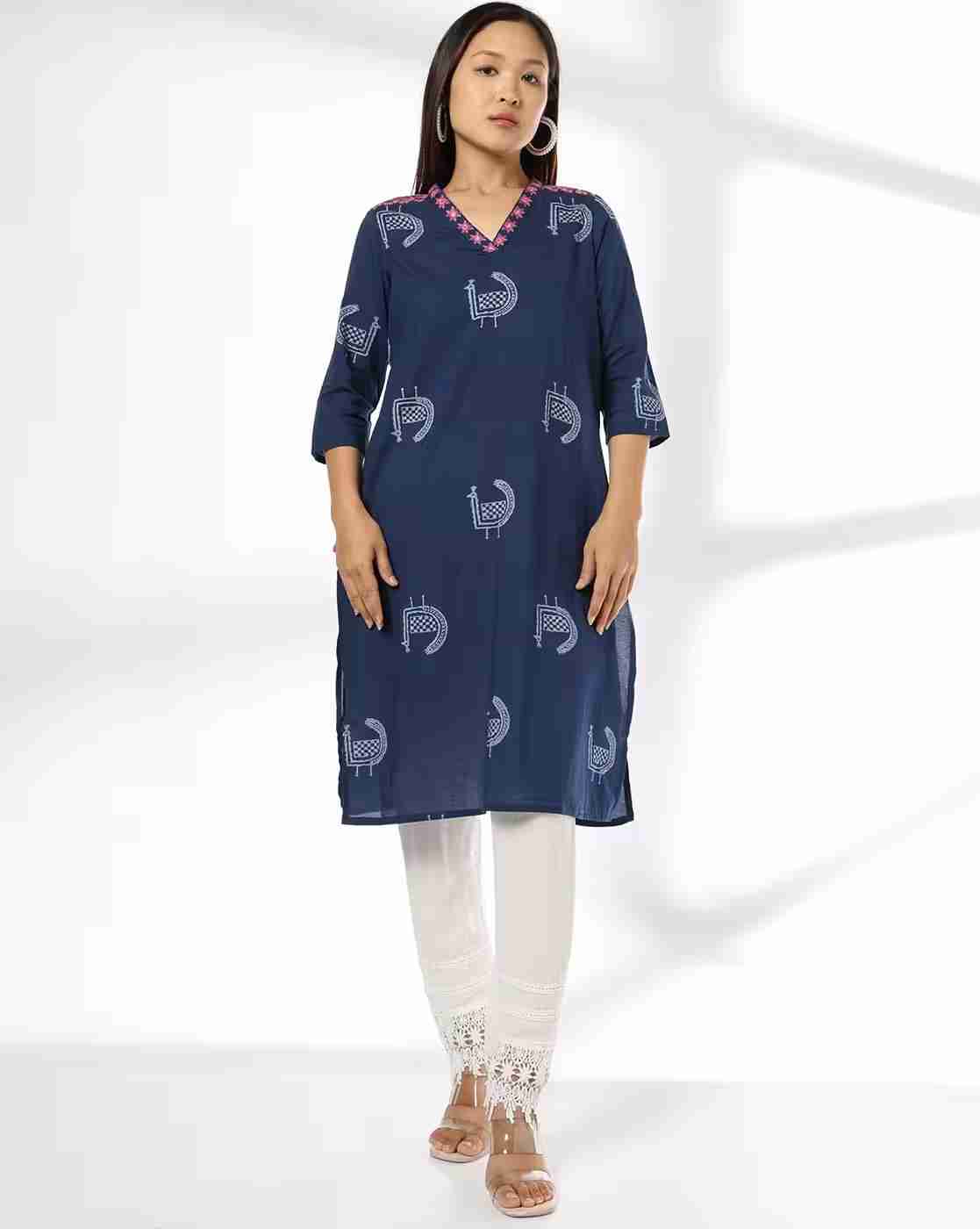 SIYAHI | Women Printed Straight Kurta|0