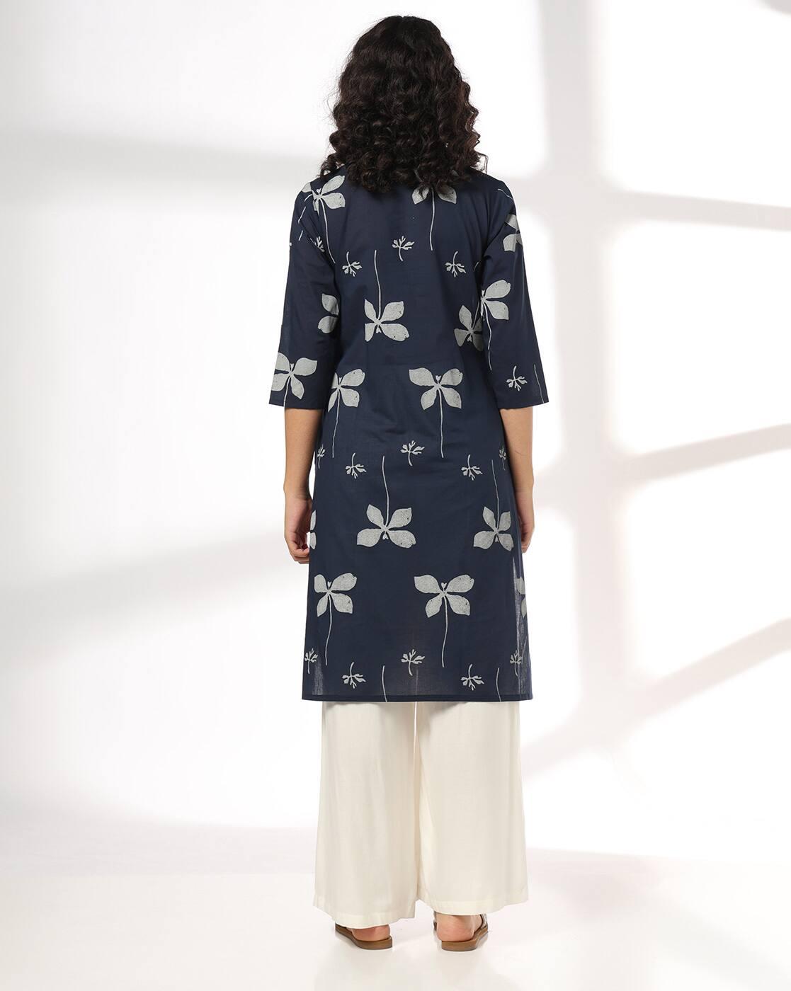 SIYAHI | Women Floral Print Straight Kurta|2