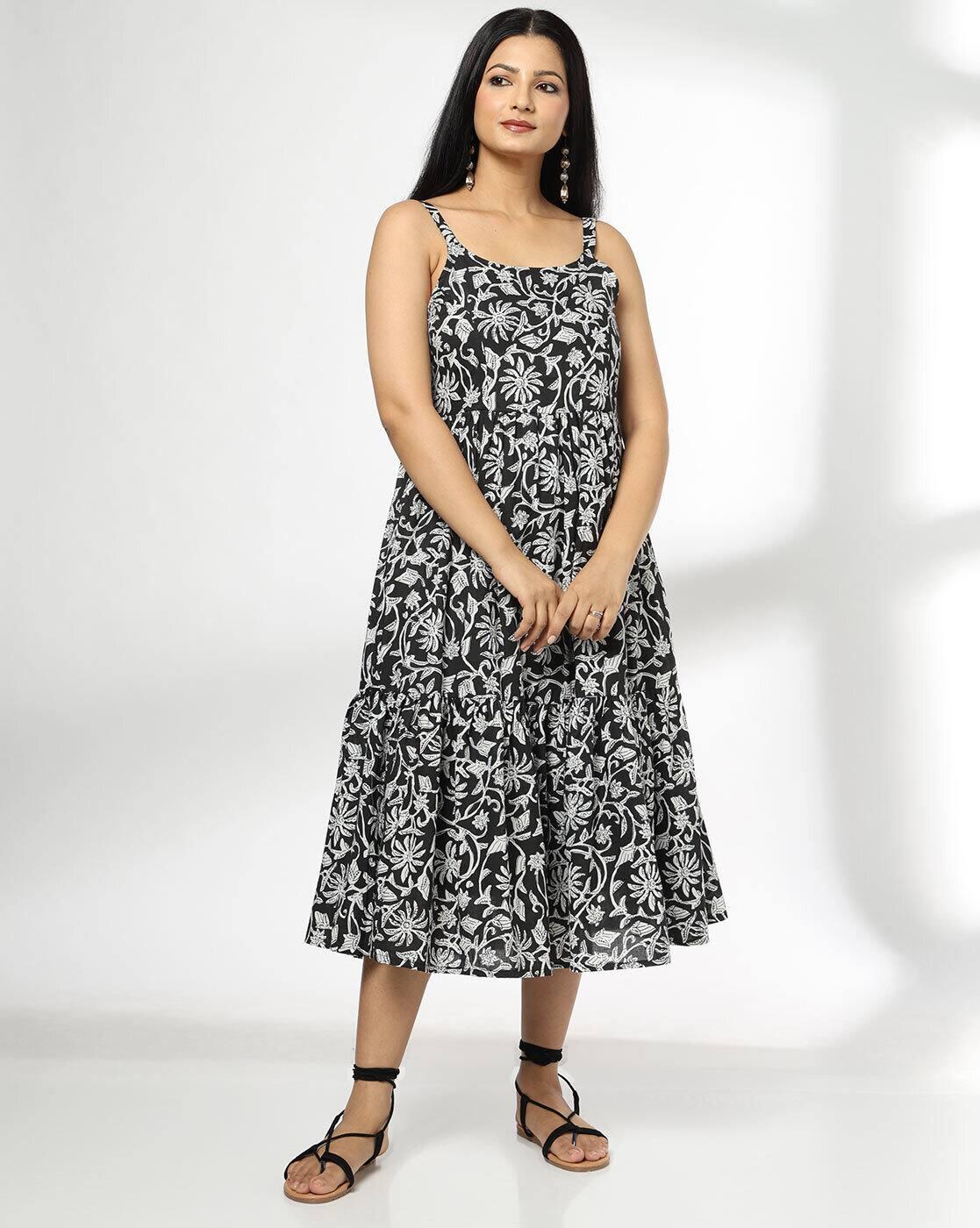 SIYAHI | Women Floral Print Tiered Dress with Jacket|3
