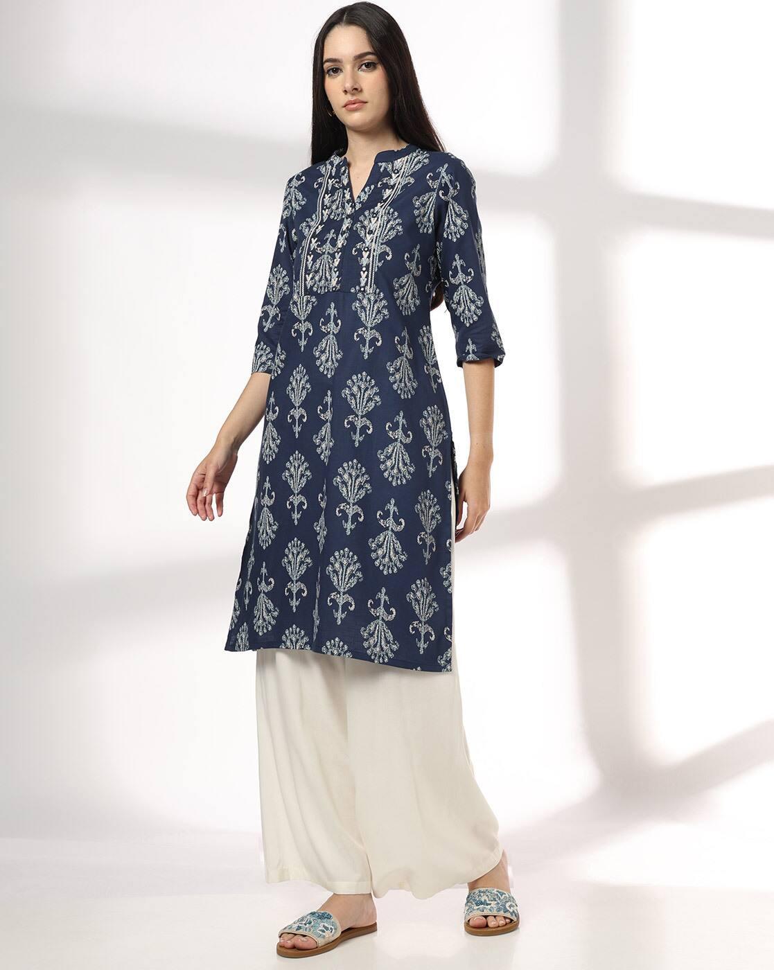 SIYAHI | Women Printed Straight Kurta|0