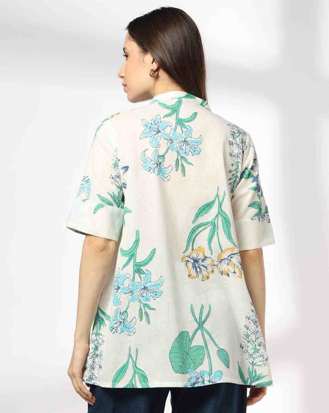 SIYAHI | Women Floral Print Relaxed Fit Tunic|2