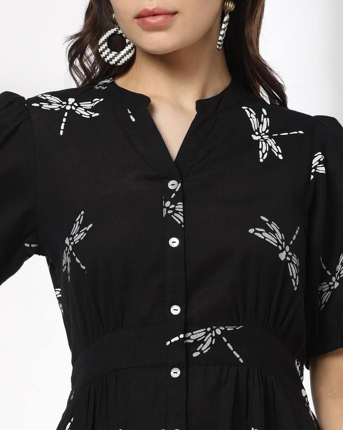 SIYAHI | Women Printed A-Line Dress|3