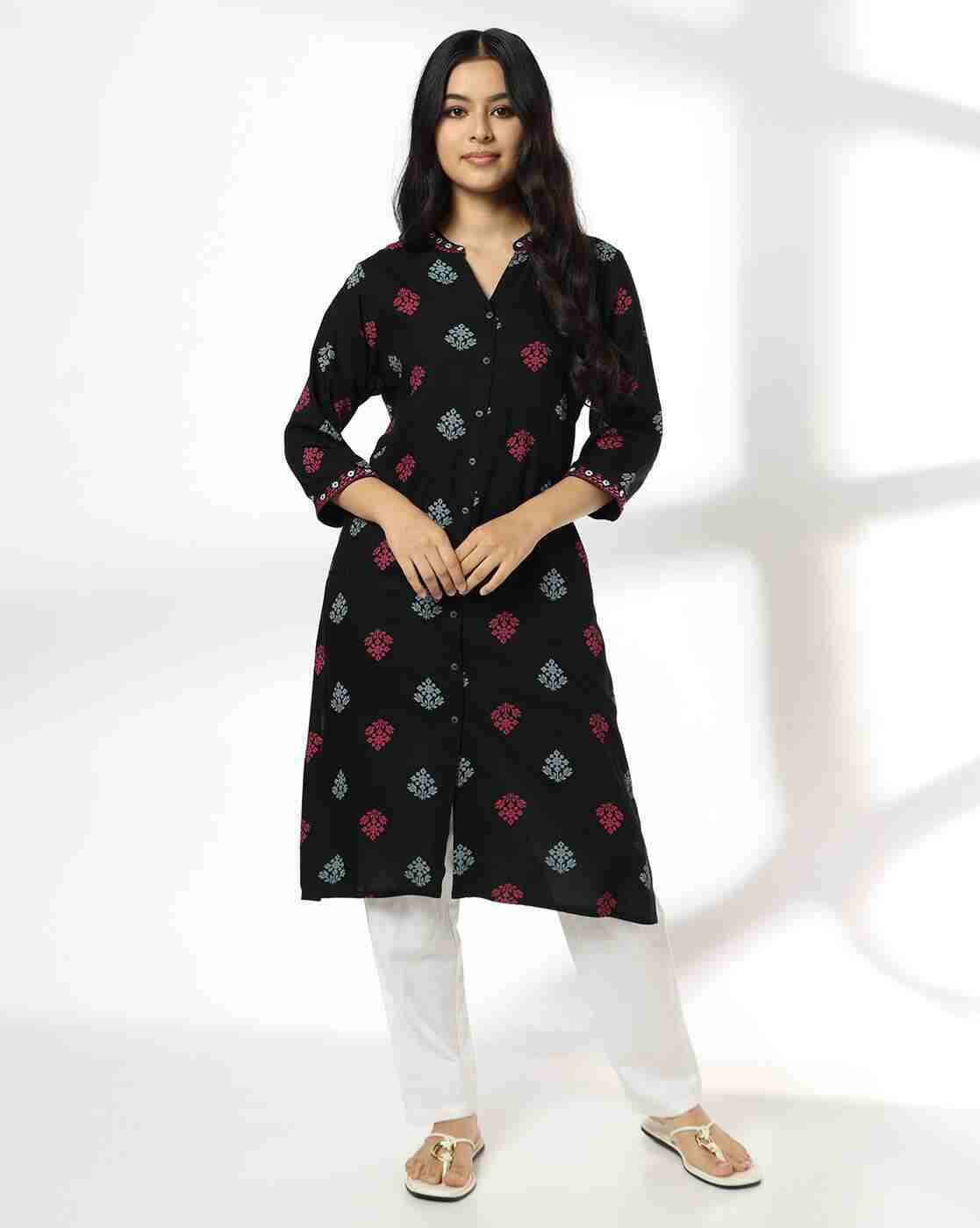 SIYAHI | Women Printed Straight Kurta|0