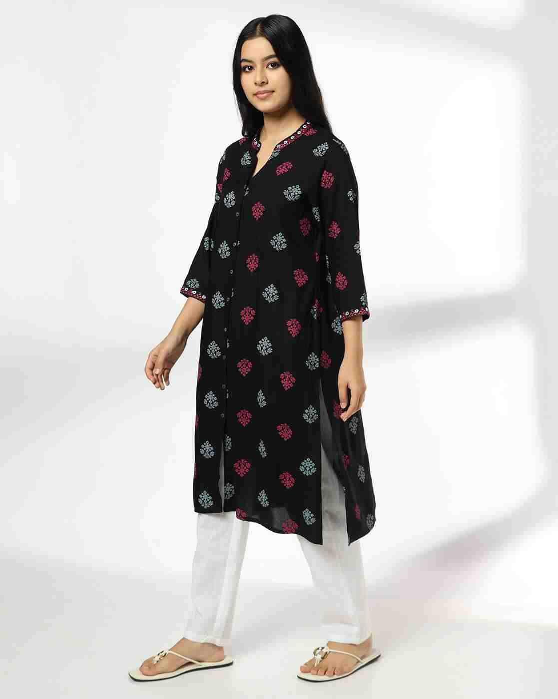 SIYAHI | Women Printed Straight Kurta|1