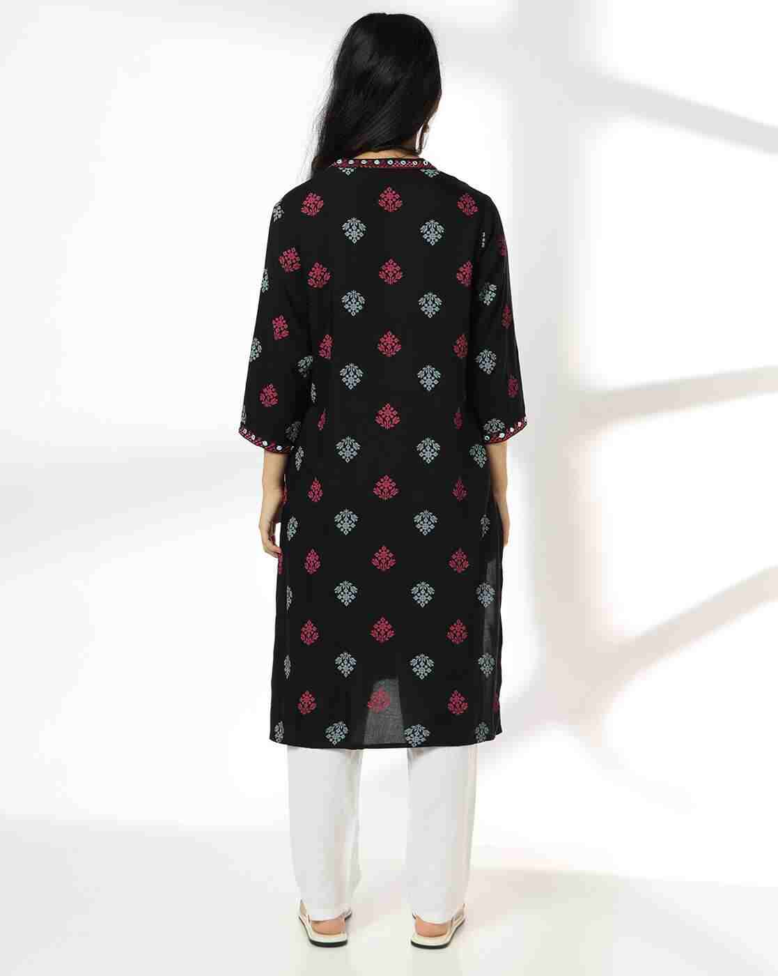 SIYAHI | Women Printed Straight Kurta|2