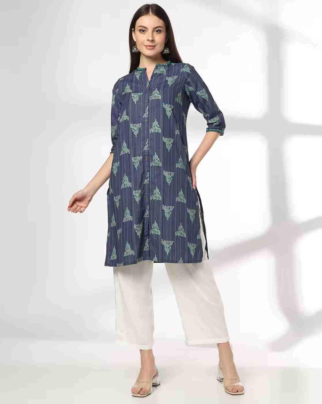SIYAHI | Women Printed Straight Kurta|0