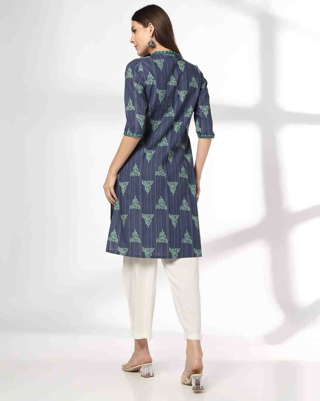 SIYAHI | Women Printed Straight Kurta|2
