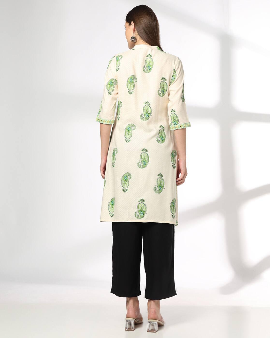 SIYAHI | Women Embroidered Straight Fit Kurta|2