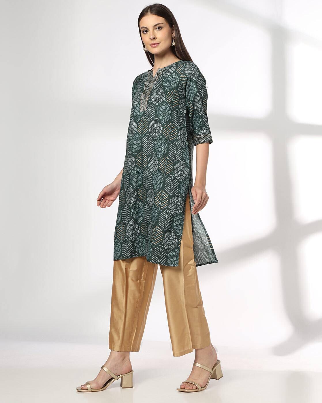 SIYAHI | Women Embroidered Straight Fit Kurta|1