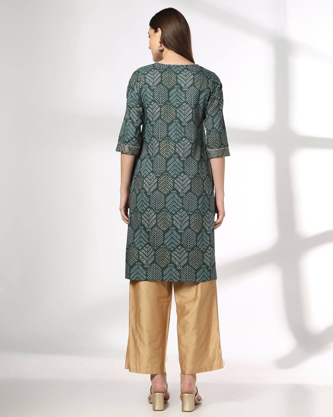 SIYAHI | Women Embroidered Straight Fit Kurta|2