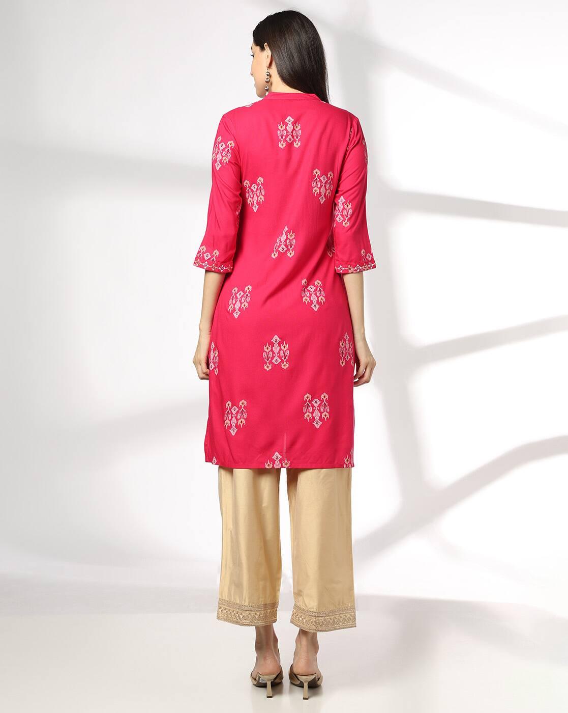 SIYAHI | Women Embroidered Straight Fit Kurta|2