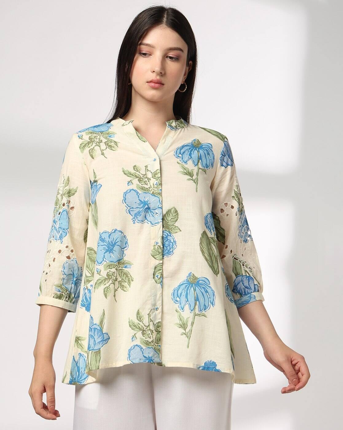 SIYAHI | Women Floral Print Relaxed Fit Tunic|0
