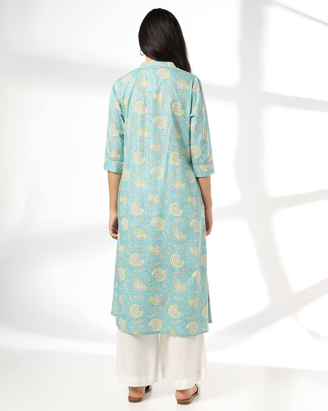 SIYAHI | Women Floral Print Flared Kurta with Pintuck|2