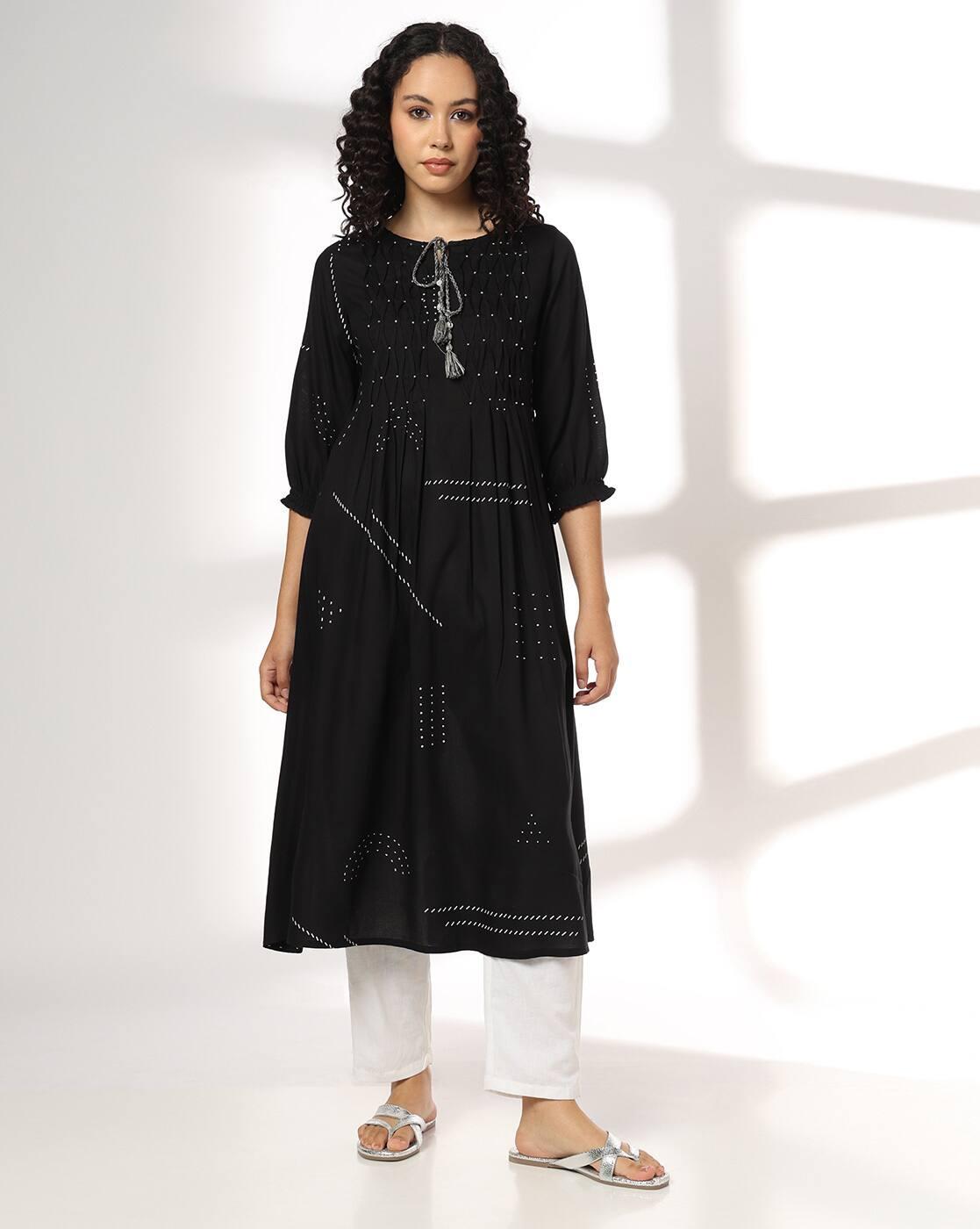 SIYAHI | Women Printed Flared Kurta|0