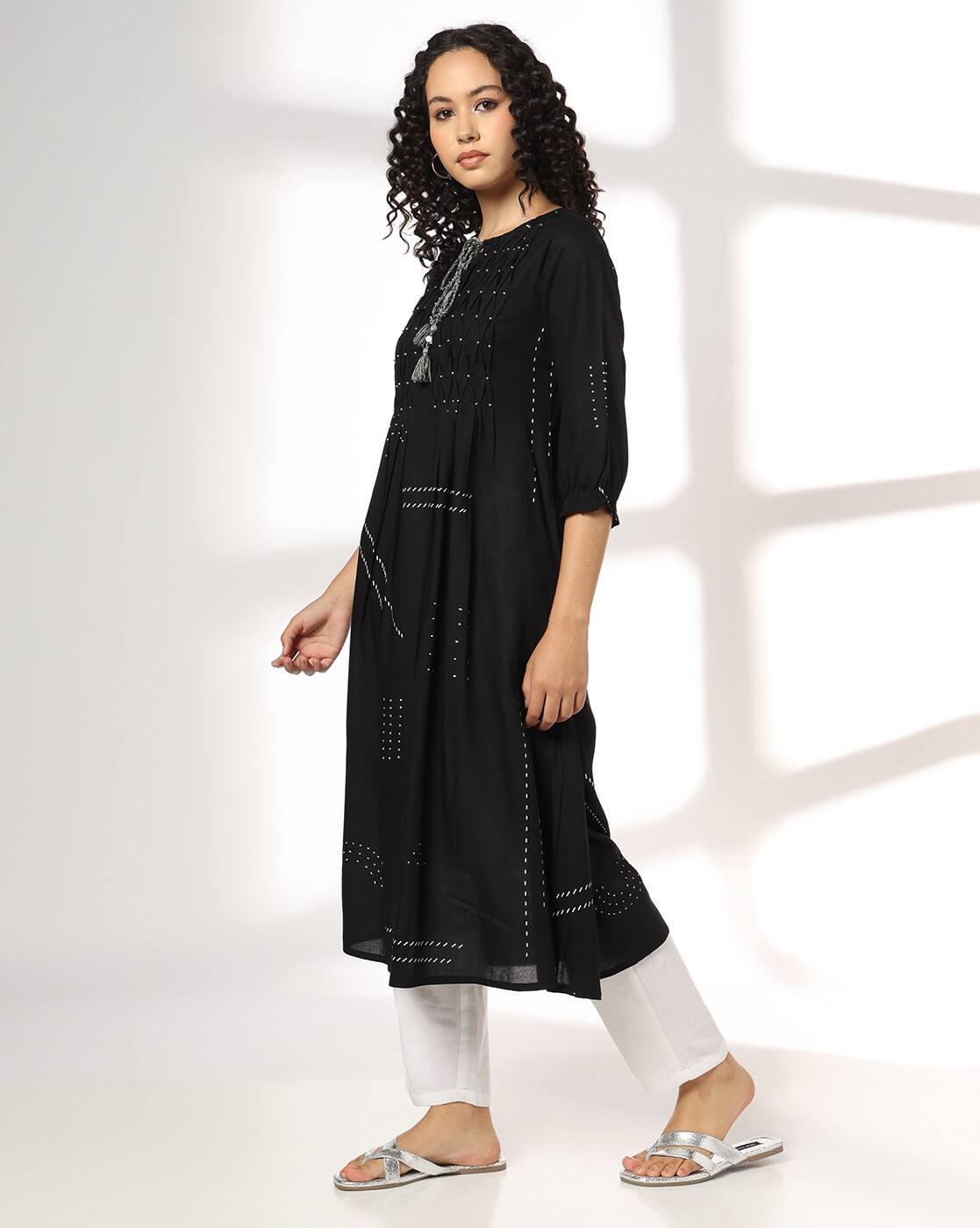 SIYAHI | Women Printed Flared Kurta|1