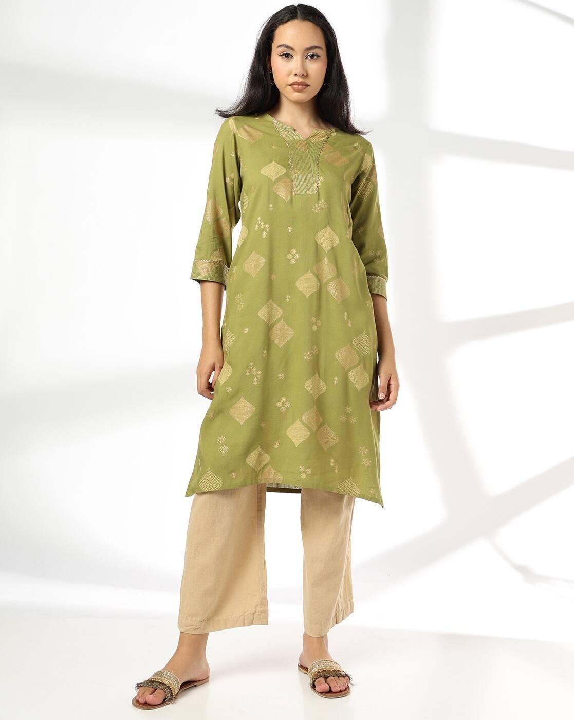 SIYAHI | Women Printed Straight Kurta|0