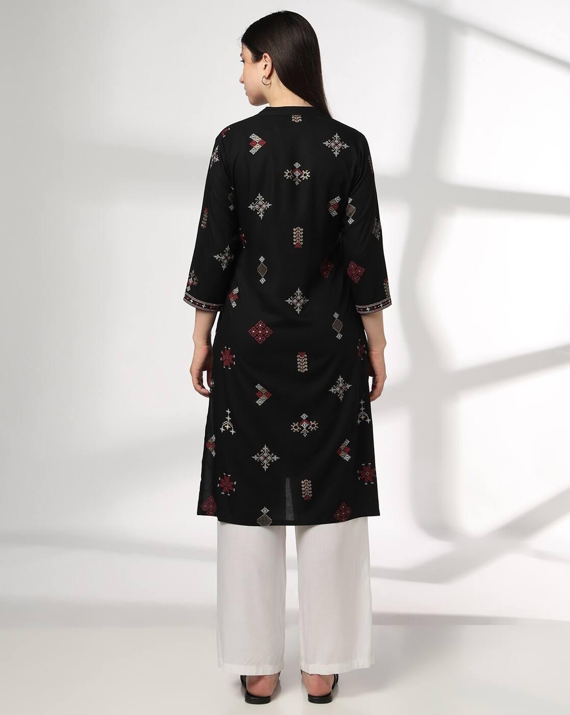 SIYAHI | Women Embroidered Straight Kurta|2