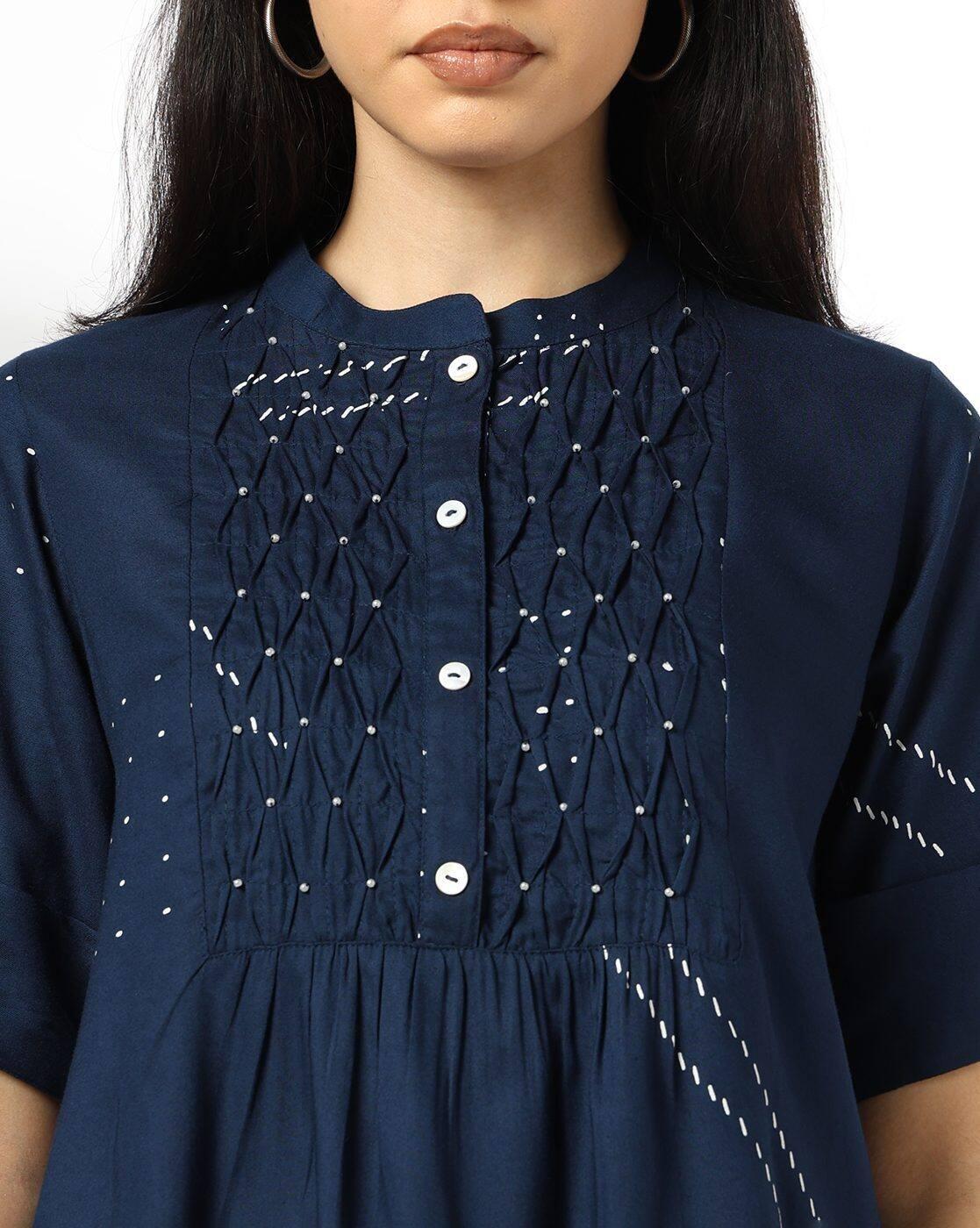 SIYAHI | Women All Over Print Tunics with Smocking|3