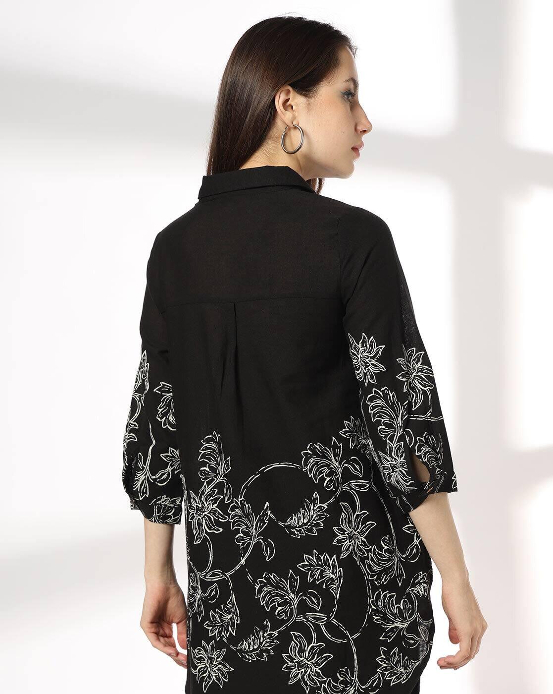 SIYAHI | Women Floral Print Relaxed Fit Shirt|2