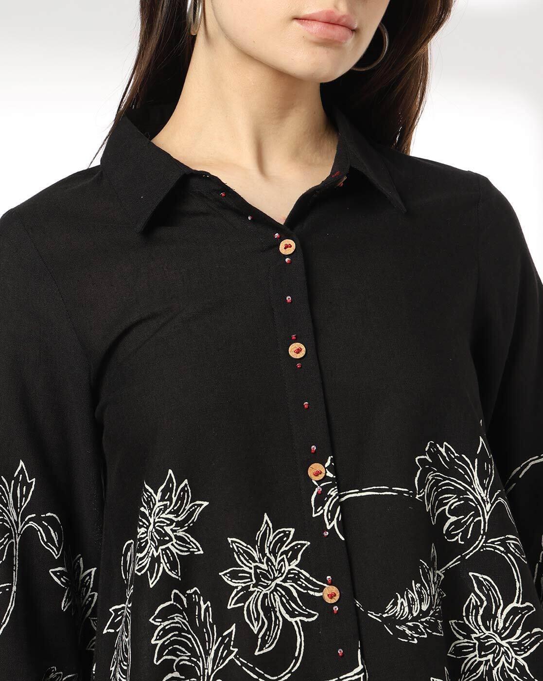 SIYAHI | Women Floral Print Relaxed Fit Shirt|3