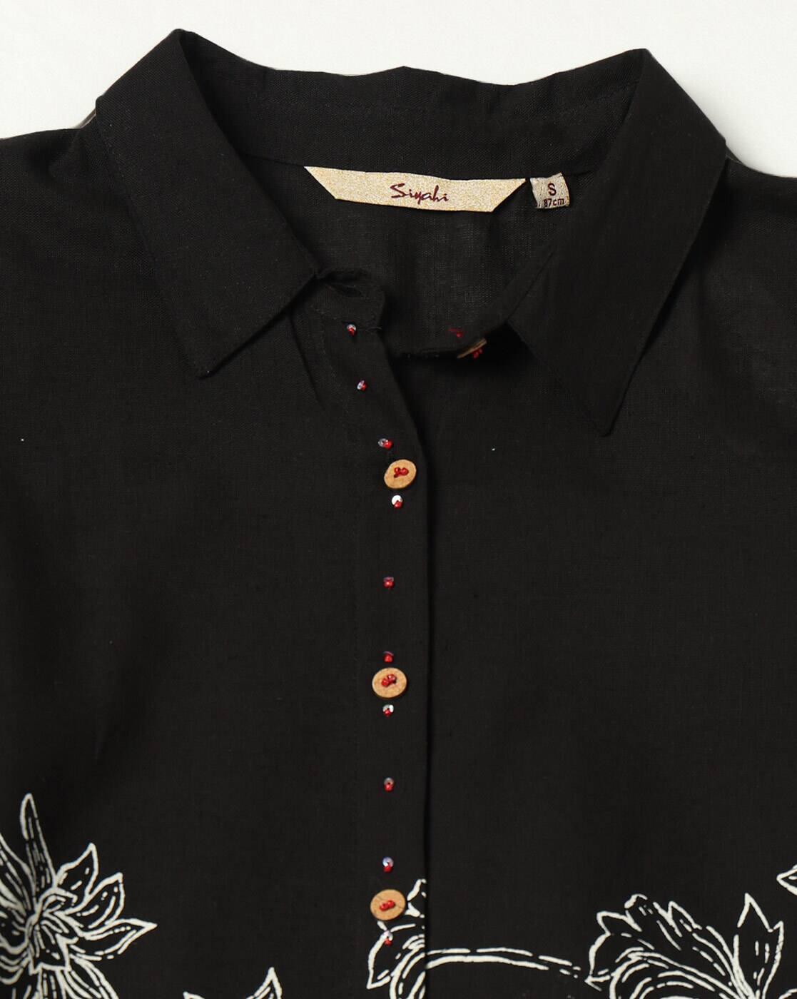 SIYAHI | Women Floral Print Relaxed Fit Shirt|4